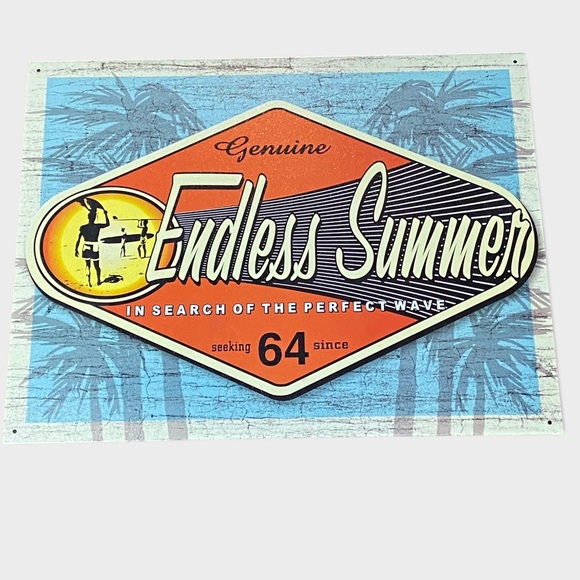 The Endless Summer Retro 60’s Style Surfer Beach House Sign Decor - Picture 2 of 13